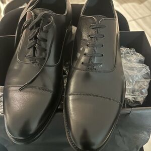 Thursday Boot Company Black Leather & Brown Leather Oxfords